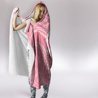 Personalised Polynesia Breast Cancer Awareness Hooded Blanket Brave Strong Butterfly Pink Ribbon LT14 - Polynesian Pride