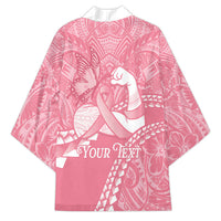 Personalised Polynesia Breast Cancer Awareness Kimono Brave Strong Butterfly Pink Ribbon