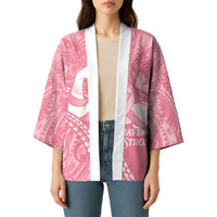 Personalised Polynesia Breast Cancer Awareness Kimono Brave Strong Butterfly Pink Ribbon