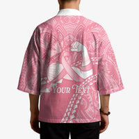 Personalised Polynesia Breast Cancer Awareness Kimono Brave Strong Butterfly Pink Ribbon