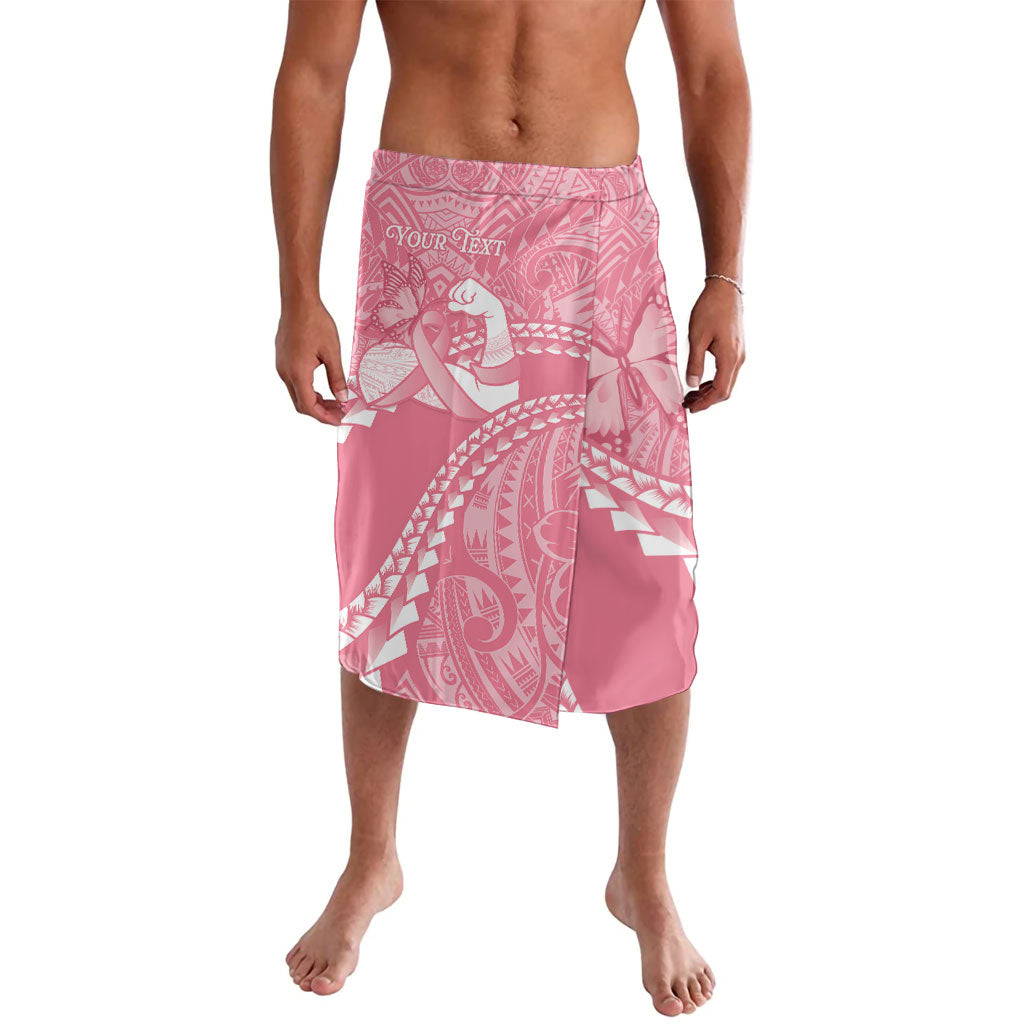 Personalised Polynesia Breast Cancer Awareness Lavalava Brave Strong Butterfly Pink Ribbon LT14 Pink - Polynesian Pride