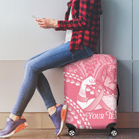 Personalised Polynesia Breast Cancer Awareness Luggage Cover Brave Strong Butterfly Pink Ribbon LT14 - Polynesian Pride