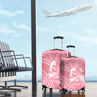Personalised Polynesia Breast Cancer Awareness Luggage Cover Brave Strong Butterfly Pink Ribbon LT14 - Polynesian Pride