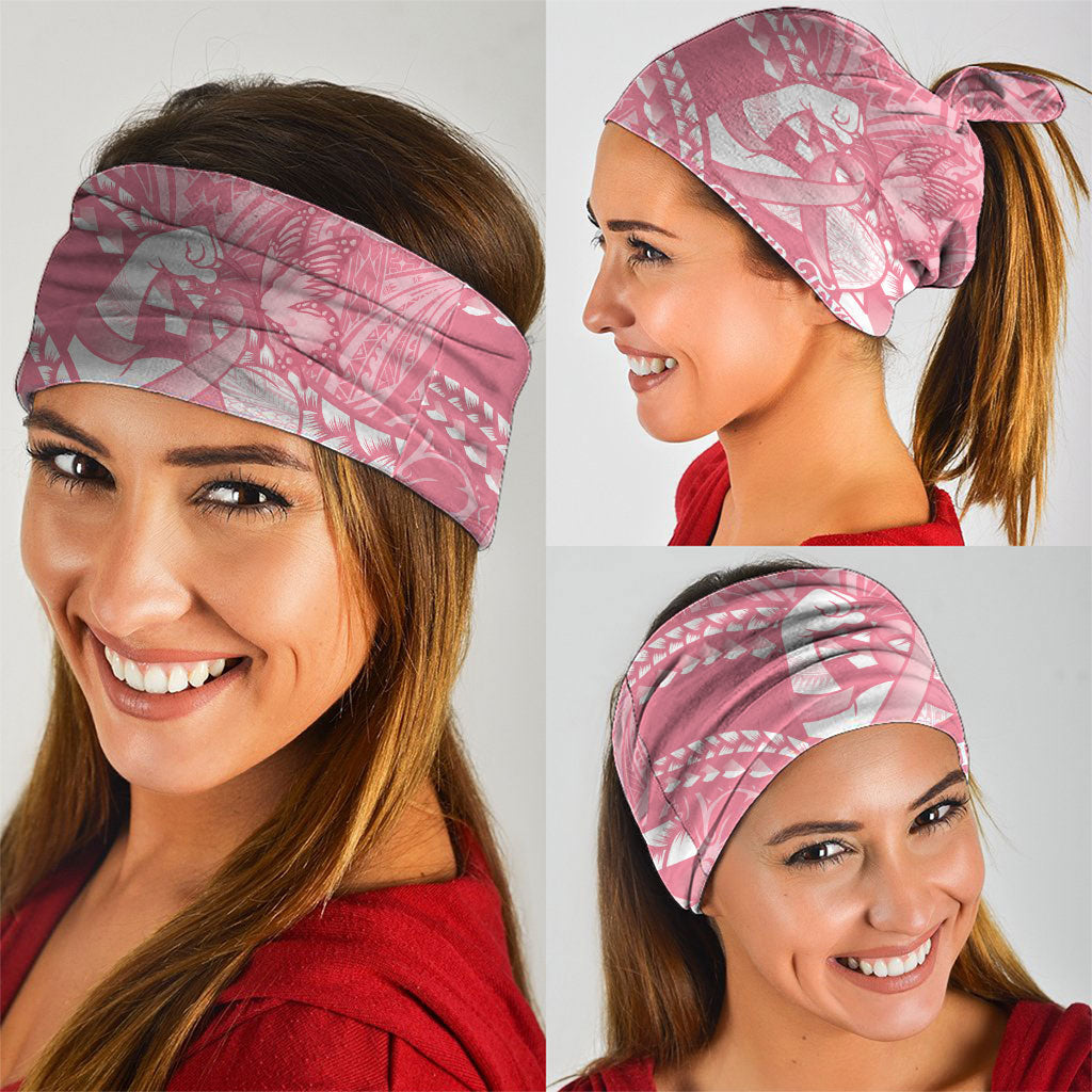 Personalised Polynesia Breast Cancer Awareness Neck Gaiter Brave Strong Butterfly Pink Ribbon