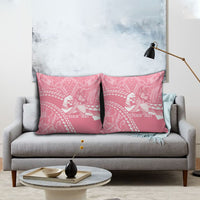 Personalised Polynesia Breast Cancer Awareness Pillow Cover Brave Strong Butterfly Pink Ribbon