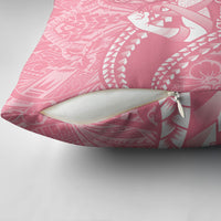 Personalised Polynesia Breast Cancer Awareness Pillow Cover Brave Strong Butterfly Pink Ribbon