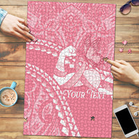 Personalised Polynesia Breast Cancer Awareness Puzzle Brave Strong Butterfly Pink Ribbon