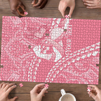 Personalised Polynesia Breast Cancer Awareness Puzzle Brave Strong Butterfly Pink Ribbon