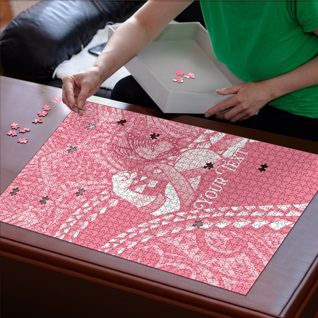 Personalised Polynesia Breast Cancer Awareness Puzzle Brave Strong Butterfly Pink Ribbon