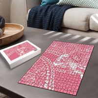 Personalised Polynesia Breast Cancer Awareness Puzzle Brave Strong Butterfly Pink Ribbon