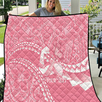 Personalised Polynesia Breast Cancer Awareness Quilt Brave Strong Butterfly Pink Ribbon LT14 Pink - Polynesian Pride