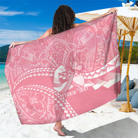 Personalised Polynesia Breast Cancer Awareness Sarong Brave Strong Butterfly Pink Ribbon LT14 One Size 44 x 66 inches Pink - Polynesian Pride
