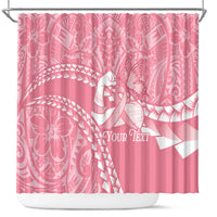 Personalised Polynesia Breast Cancer Awareness Shower Curtain Brave Strong Butterfly Pink Ribbon LT14 Pink - Polynesian Pride