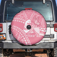 Personalised Polynesia Breast Cancer Awareness Spare Tire Cover Brave Strong Butterfly Pink Ribbon LT14 Pink - Polynesian Pride