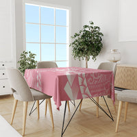 Personalised Polynesia Breast Cancer Awareness Tablecloth Brave Strong Butterfly Pink Ribbon