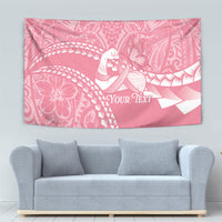 Personalised Polynesia Breast Cancer Awareness Tapestry Brave Strong Butterfly Pink Ribbon LT14 - Polynesian Pride