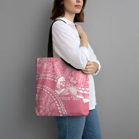 Personalised Polynesia Breast Cancer Awareness Tote Bag Brave Strong Butterfly Pink Ribbon
