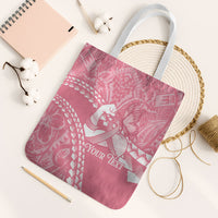 Personalised Polynesia Breast Cancer Awareness Tote Bag Brave Strong Butterfly Pink Ribbon