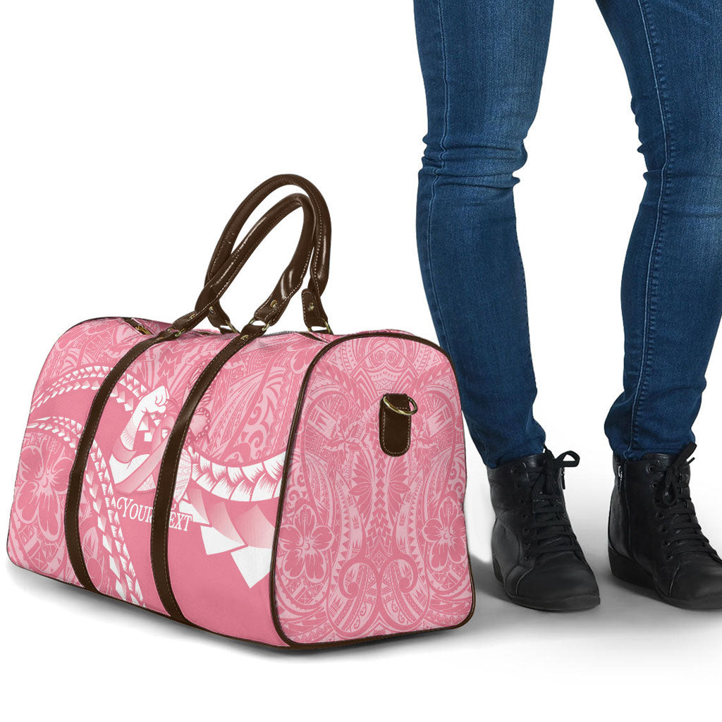 Personalised Polynesia Breast Cancer Awareness Travel Bag Brave Strong Butterfly Pink Ribbon
