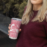 Personalised Polynesia Breast Cancer Awareness Tumbler Cup Brave Strong Butterfly Pink Ribbon LT14 - Polynesian Pride