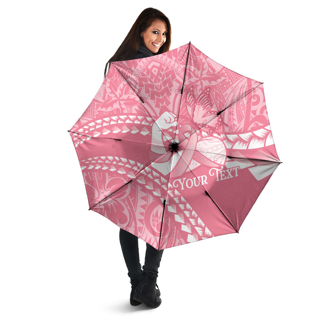 Personalised Polynesia Breast Cancer Awareness Umbrella Brave Strong Butterfly Pink Ribbon