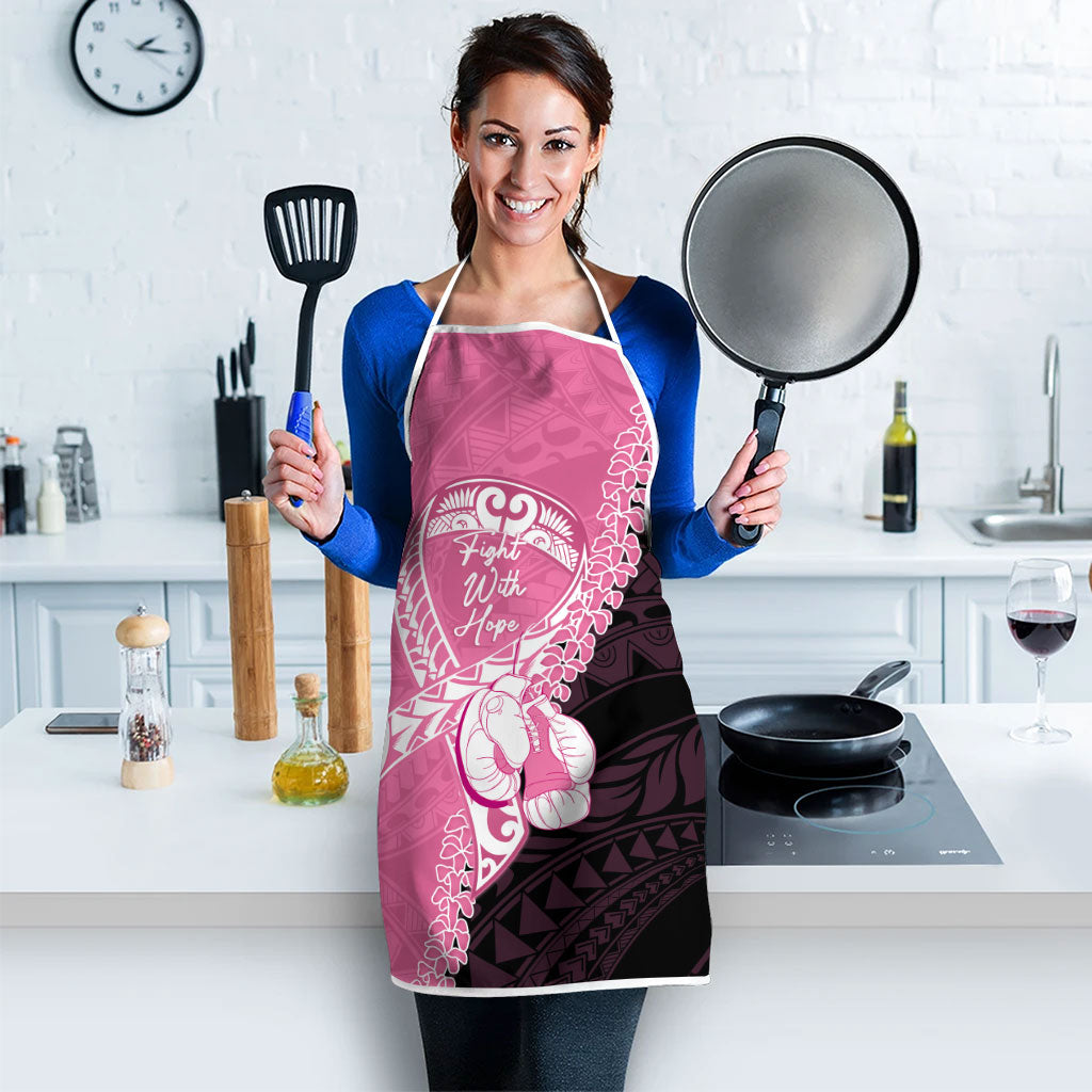 Polynesia Breast Cancer Awareness Apron Fight With Hope Pink Ribbon Boxing Gloves