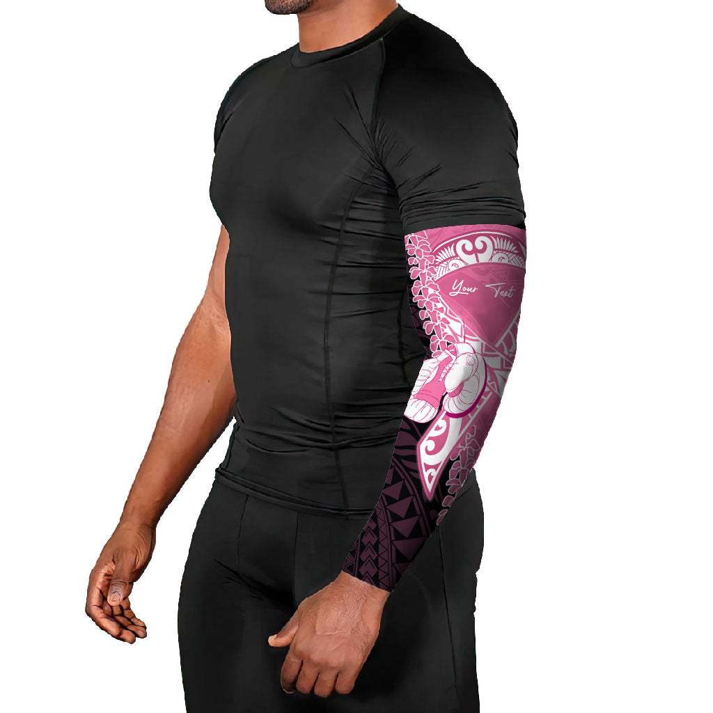 Personalised Polynesia Breast Cancer Awareness Arm Sleeves Fight With Hope Pink Ribbon Boxing Gloves