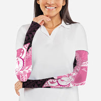 Personalised Polynesia Breast Cancer Awareness Arm Sleeves Fight With Hope Pink Ribbon Boxing Gloves