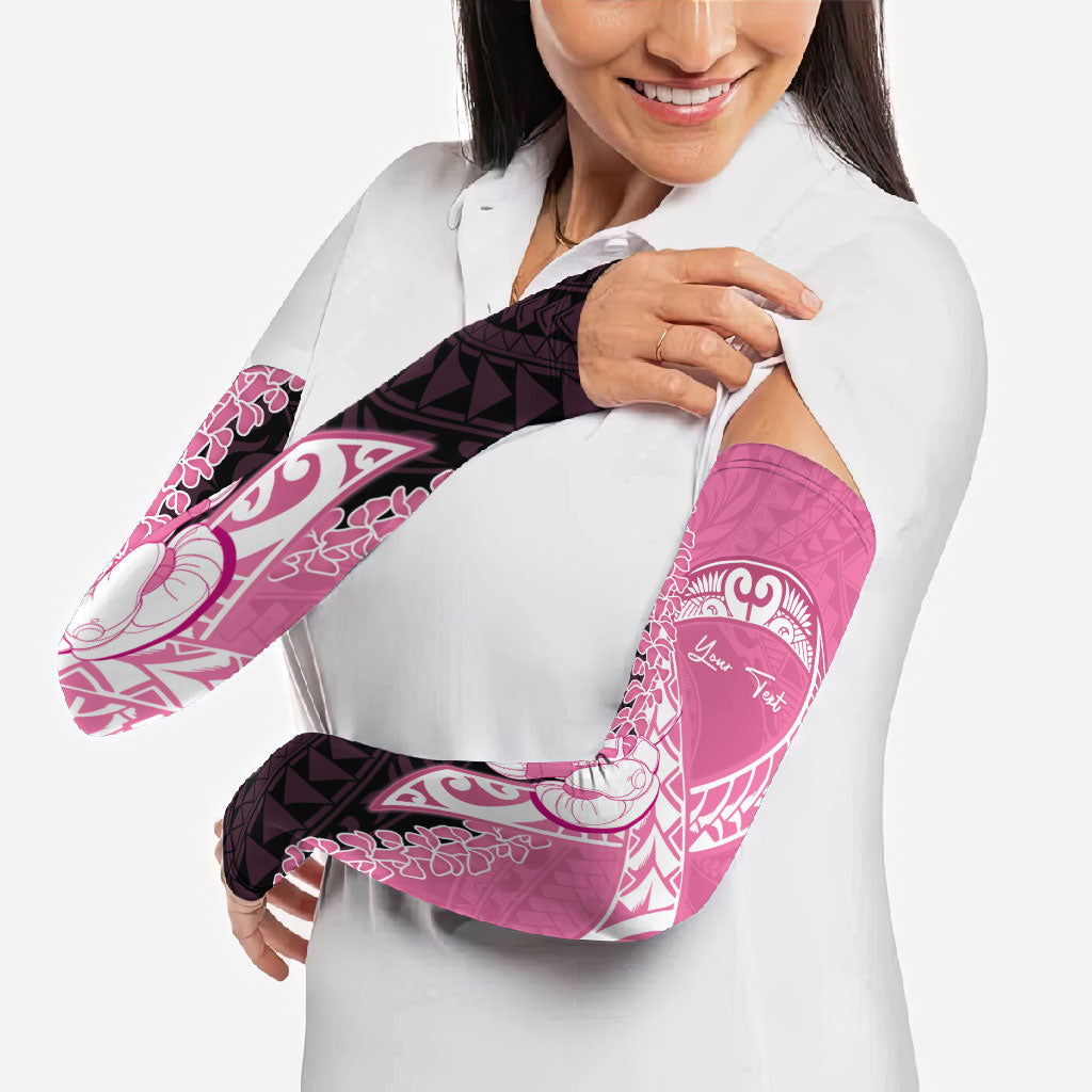 Personalised Polynesia Breast Cancer Awareness Arm Sleeves Fight With Hope Pink Ribbon Boxing Gloves