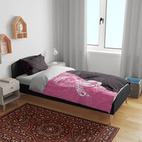 Polynesia Breast Cancer Awareness Bedding Set Fight With Hope Pink Ribbon Boxing Gloves