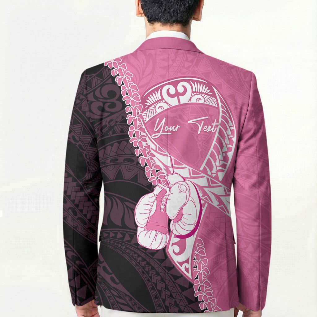 Personalised Polynesia Breast Cancer Awareness Blazer Fight With Hope Pink Ribbon Boxing Gloves