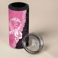 Personalised Polynesia Breast Cancer Awareness 4 in 1 Can Cooler Tumbler Fight With Hope Pink Ribbon Boxing Gloves