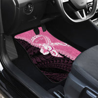Personalised Polynesia Breast Cancer Awareness Car Mats Fight With Hope Pink Ribbon Boxing Gloves