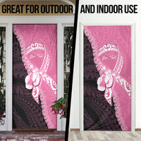 Personalised Polynesia Breast Cancer Awareness Door Cover Fight With Hope Pink Ribbon Boxing Gloves