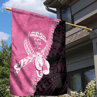 Polynesia Breast Cancer Awareness Garden Flag Fight With Hope Pink Ribbon Boxing Gloves