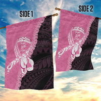 Polynesia Breast Cancer Awareness Garden Flag Fight With Hope Pink Ribbon Boxing Gloves