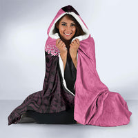 Polynesia Breast Cancer Awareness Hooded Blanket Fight With Hope Pink Ribbon Boxing Gloves