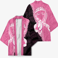 Personalised Polynesia Breast Cancer Awareness Kimono Fight With Hope Pink Ribbon Boxing Gloves
