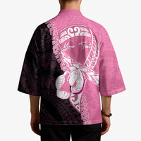 Personalised Polynesia Breast Cancer Awareness Kimono Fight With Hope Pink Ribbon Boxing Gloves