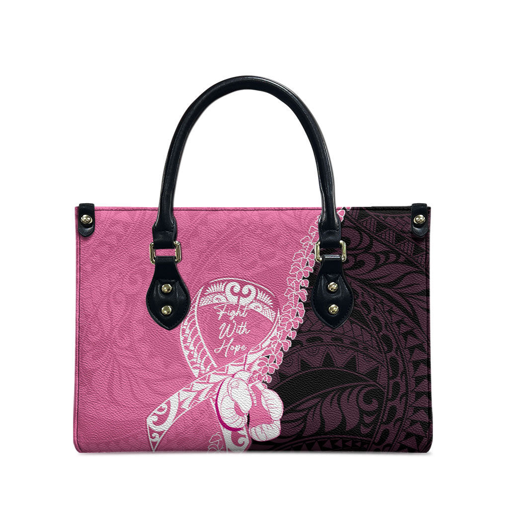 Polynesia Breast Cancer Awareness Leather Bag Fight With Hope Pink Ribbon Boxing Gloves