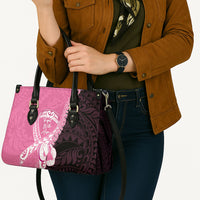 Polynesia Breast Cancer Awareness Leather Bag Fight With Hope Pink Ribbon Boxing Gloves