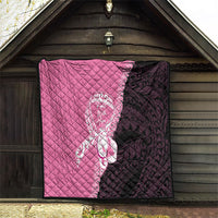 Polynesia Breast Cancer Awareness Quilt Fight With Hope Pink Ribbon Boxing Gloves
