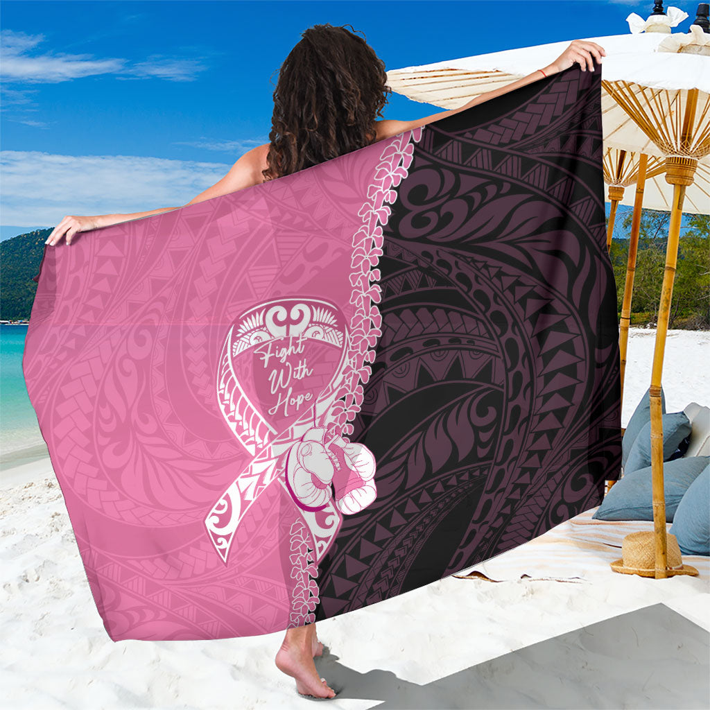 Polynesia Breast Cancer Awareness Sarong Fight With Hope Pink Ribbon Boxing Gloves