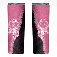 Personalised Polynesia Breast Cancer Awareness Skinny Tumbler Fight With Hope Pink Ribbon Boxing Gloves