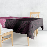 Polynesia Breast Cancer Awareness Tablecloth Fight With Hope Pink Ribbon Boxing Gloves