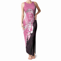 Personalised Polynesia Breast Cancer Awareness Tank Maxi Dress Fight With Hope Pink Ribbon Boxing Gloves