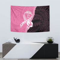 Polynesia Breast Cancer Awareness Tapestry Fight With Hope Pink Ribbon Boxing Gloves