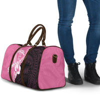 Polynesia Breast Cancer Awareness Travel Bag Fight With Hope Pink Ribbon Boxing Gloves