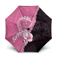 Polynesia Breast Cancer Awareness Umbrella Fight With Hope Pink Ribbon Boxing Gloves