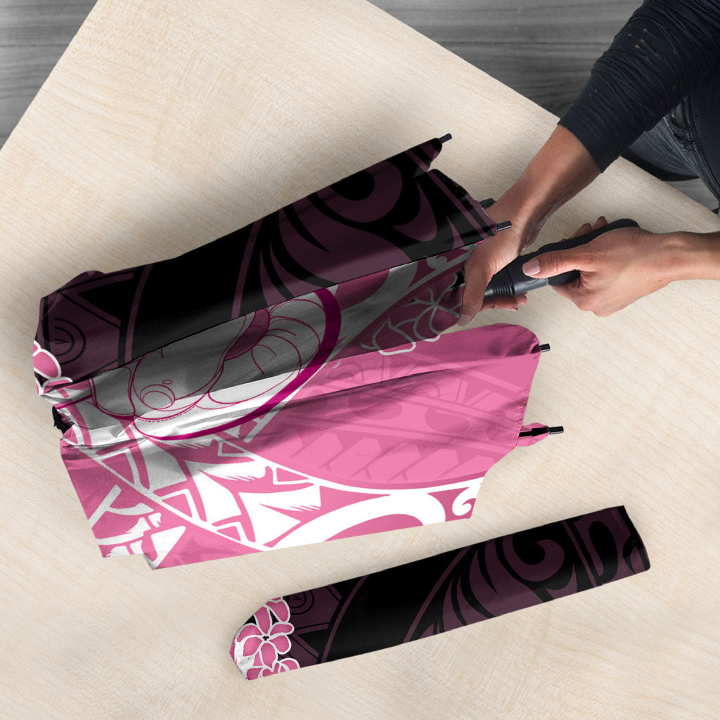 Polynesia Breast Cancer Awareness Umbrella Fight With Hope Pink Ribbon Boxing Gloves